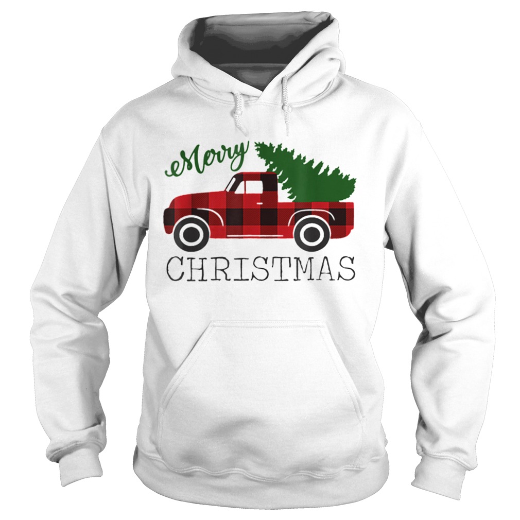 Merry Christmas Red Truck Hoodie