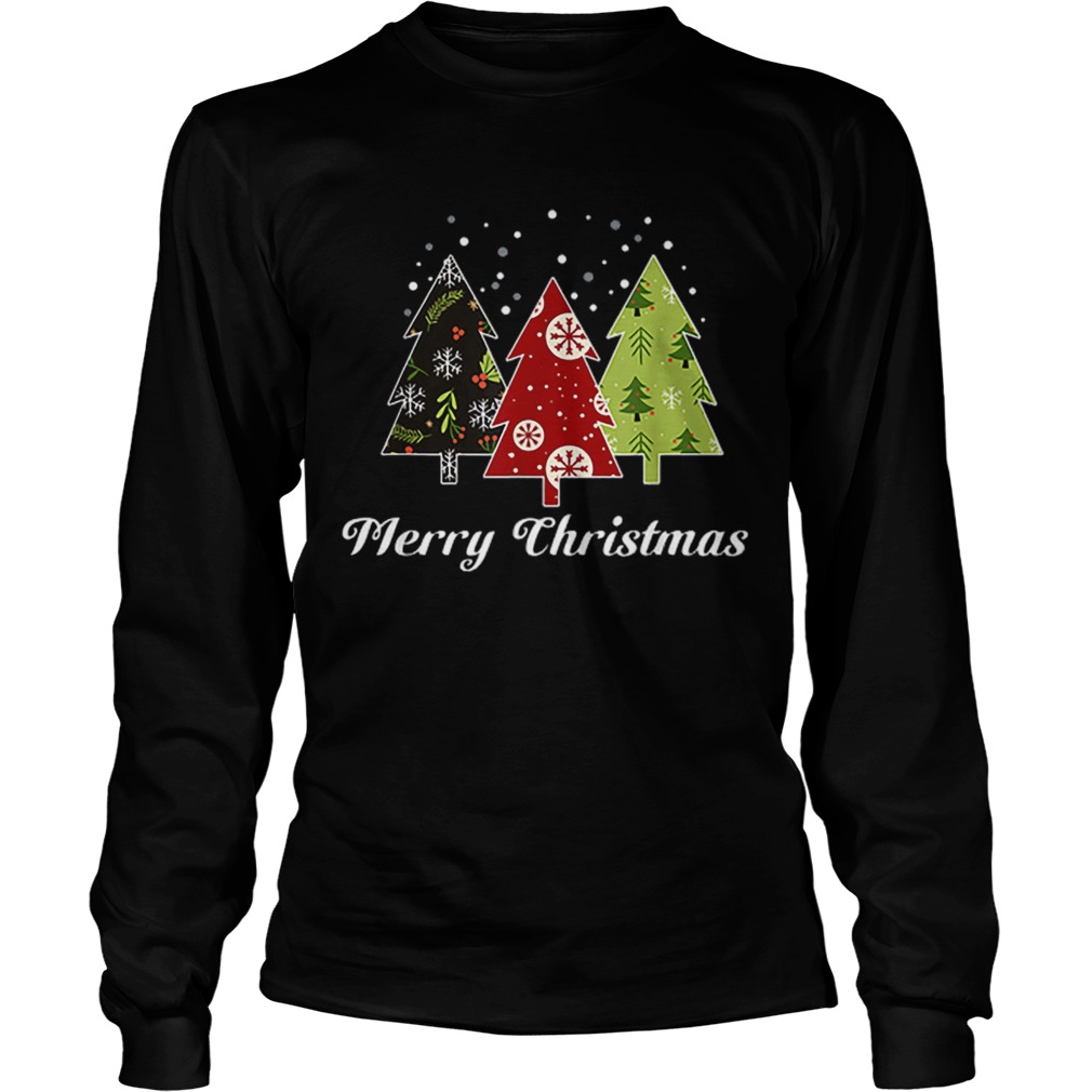 Merry Christmas Three Trees LongSleeve