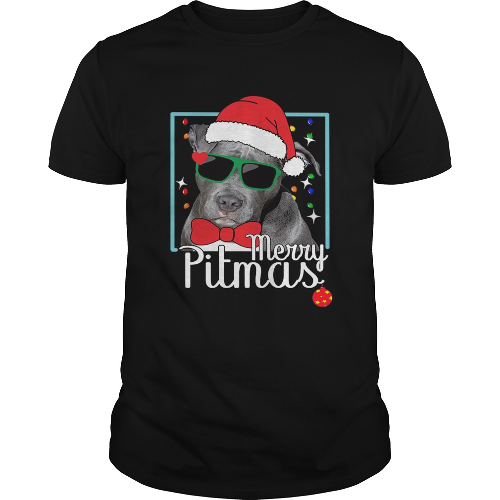 Merry Pitmas Pitbull Dog Funny Ugly Christmas shirt