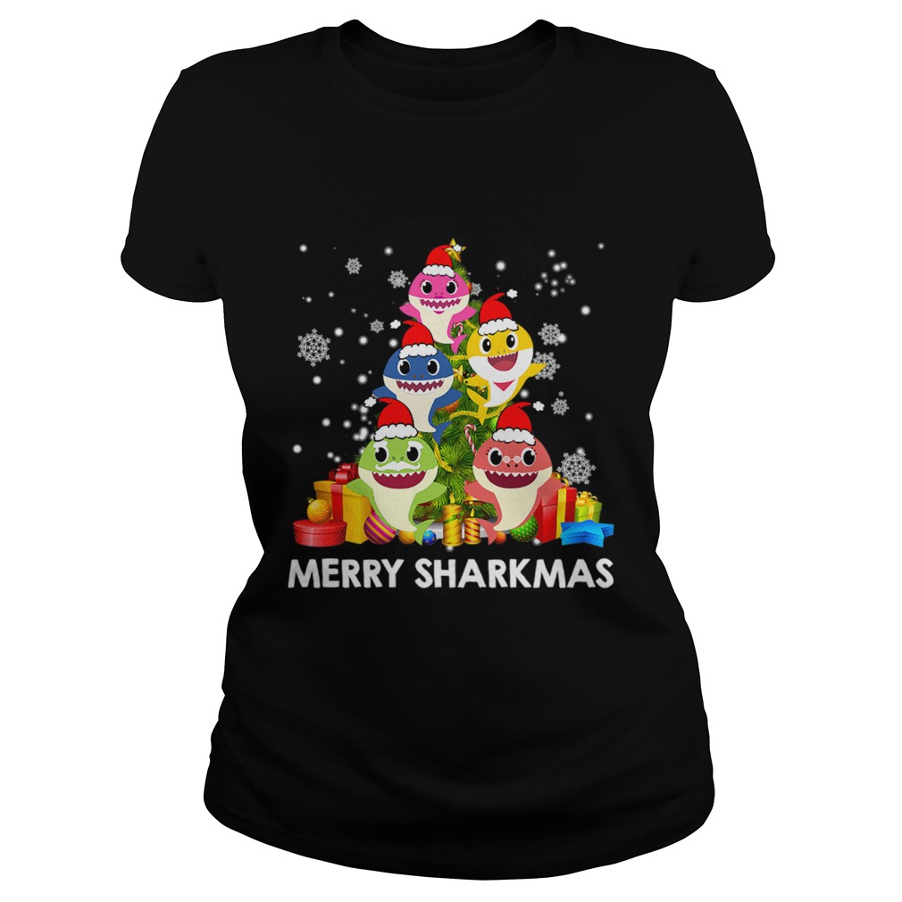 Merry Sharkmas Shark Santa Ugly Christmas Lights Boys Xmas Classic Ladies