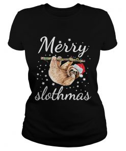 Merry Slothmas Christmas Pajama Sloth  Classic Ladies