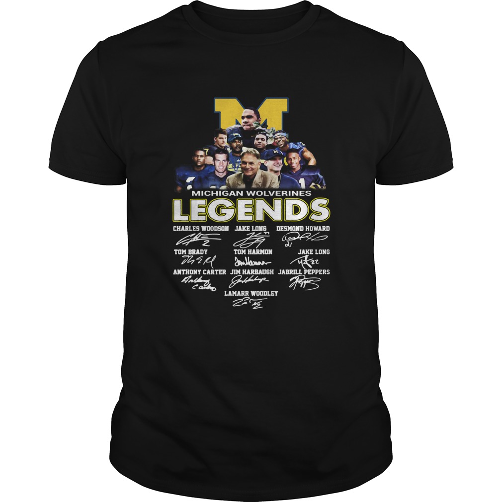 Michigan Wolverines football Legends Player Signatures shirt