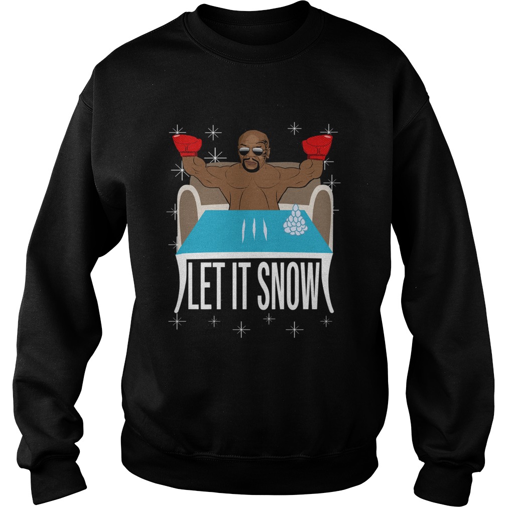 Mike Tyson Walmart Cocaine Santa Let It Snow Christmas Sweatshirt