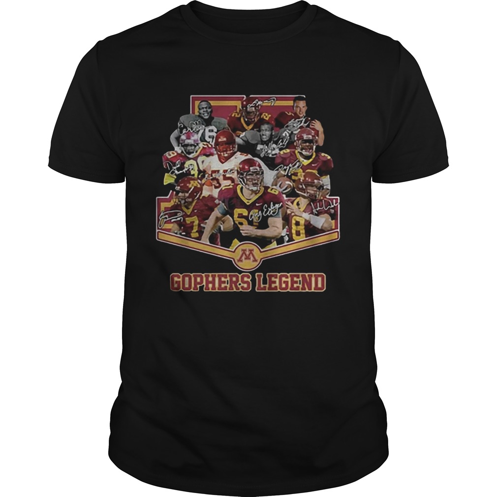 Minnesota Golden Gophers legend signatures shirt