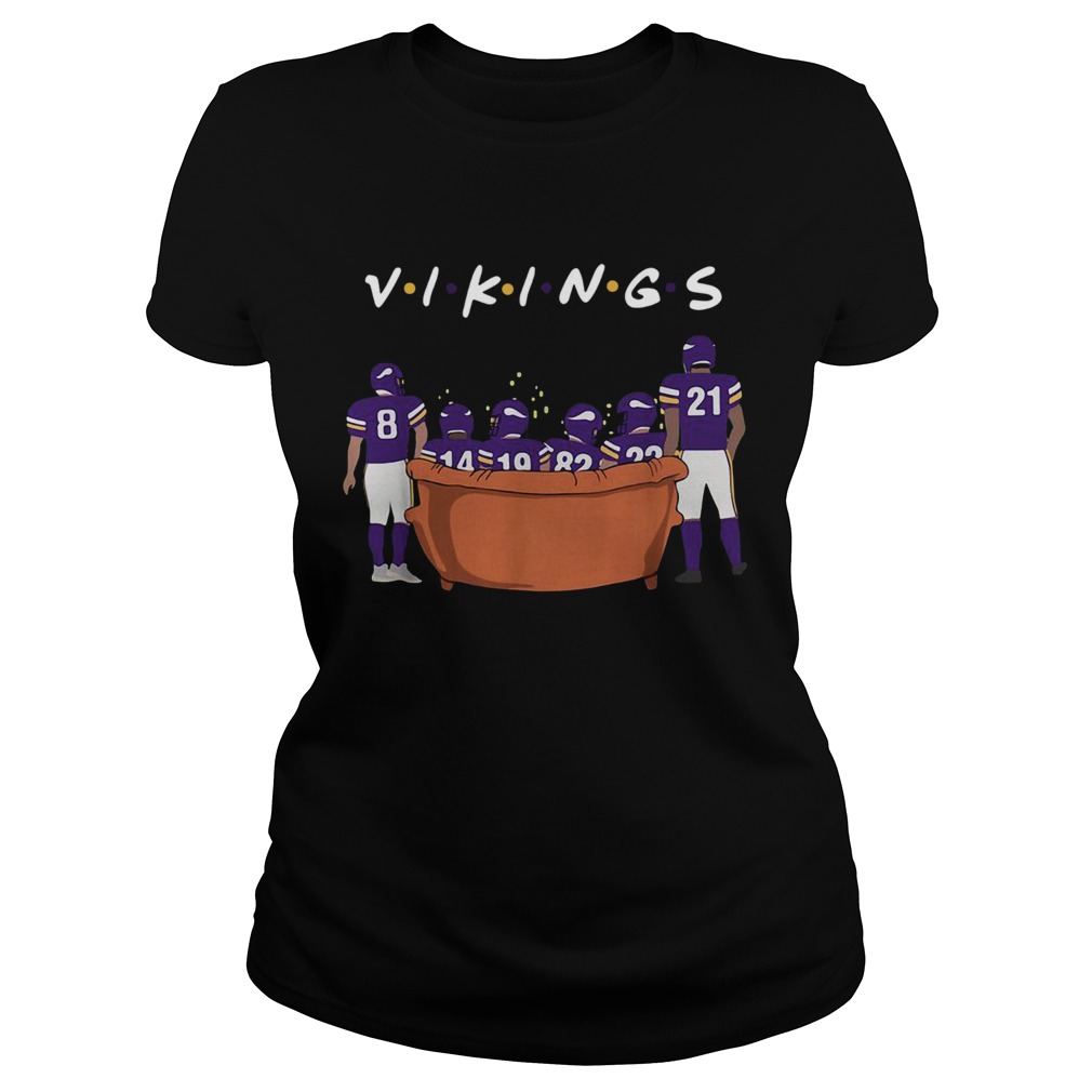 Minnesota Vikings Friends TV show sitting on the sofa Christmas Classic Ladies