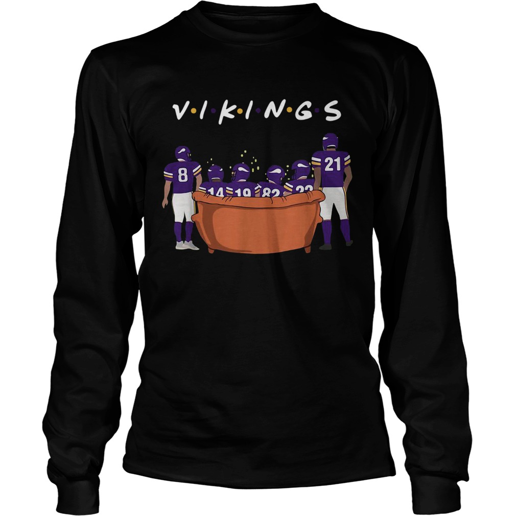 Minnesota Vikings Friends TV show sitting on the sofa Christmas LongSleeve