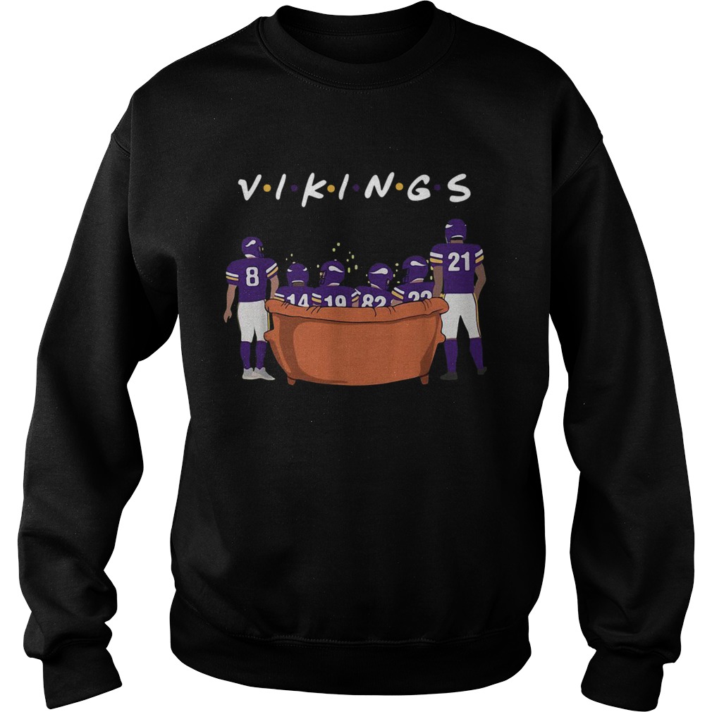 Minnesota Vikings Friends TV show sitting on the sofa Christmas Sweatshirt