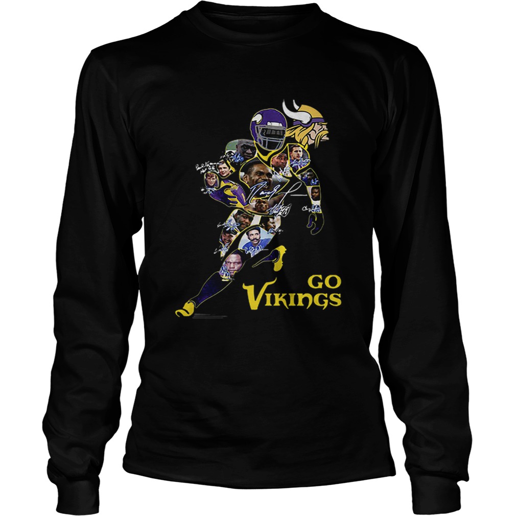 Minnesota Vikings Go Vikings signatures LongSleeve