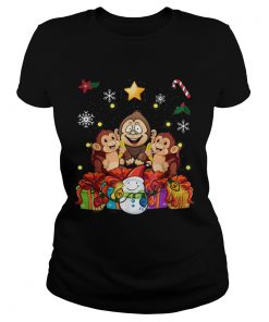 Monkey Christmas Tree Cute Decor  Classic Ladies