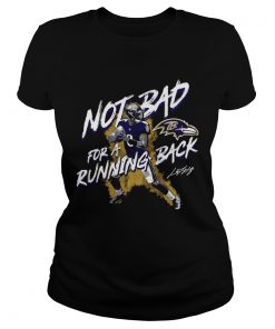 NFL Lamar Jackson Baltimore Ravens Not Bad For A Running Back Signature  Classic Ladies