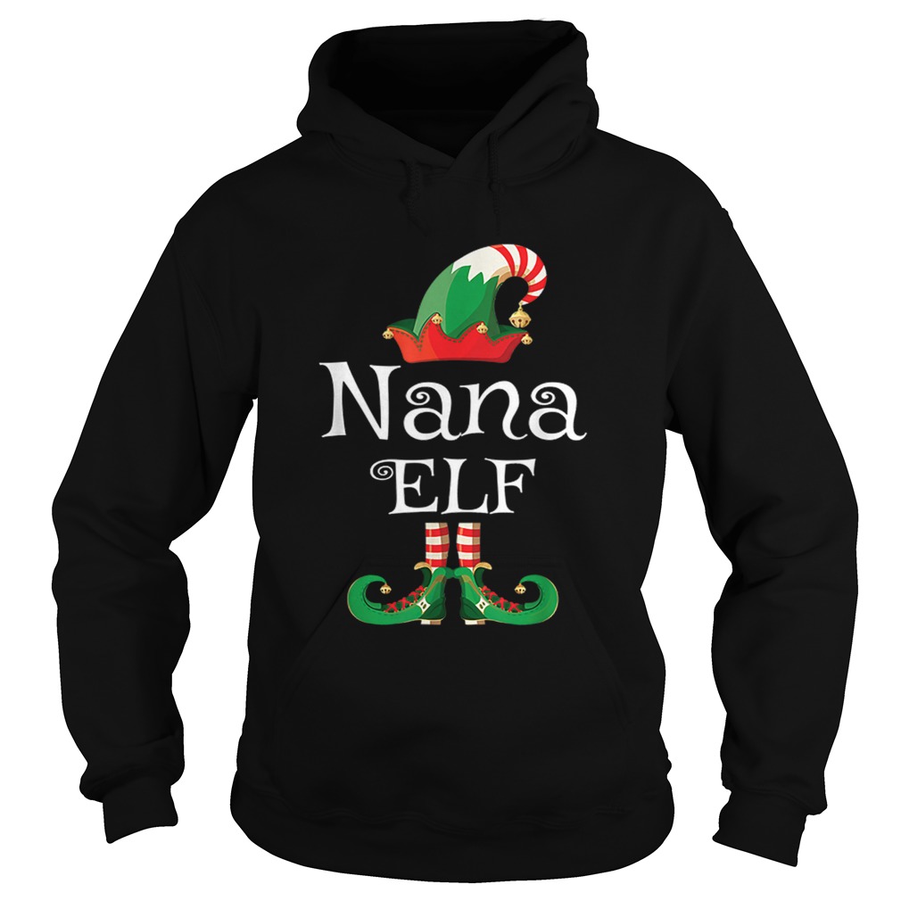 Nana Elf Gift Grandma Elf Matching Family Christmas Hoodie