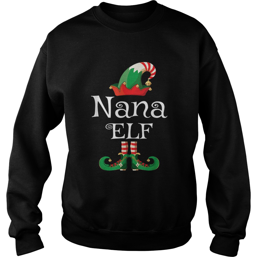 Nana Elf Gift Grandma Elf Matching Family Christmas Sweatshirt