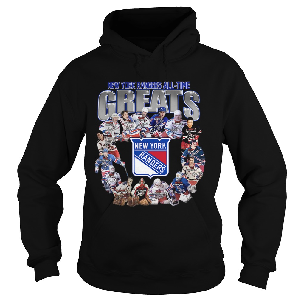 New York Rangers Alltime greats signature Hoodie