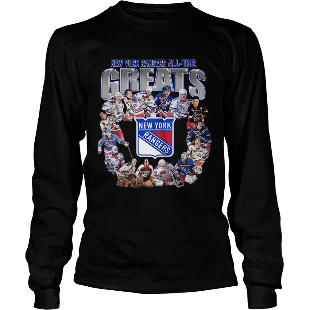 New York Rangers Alltime greats signature LongSleeve