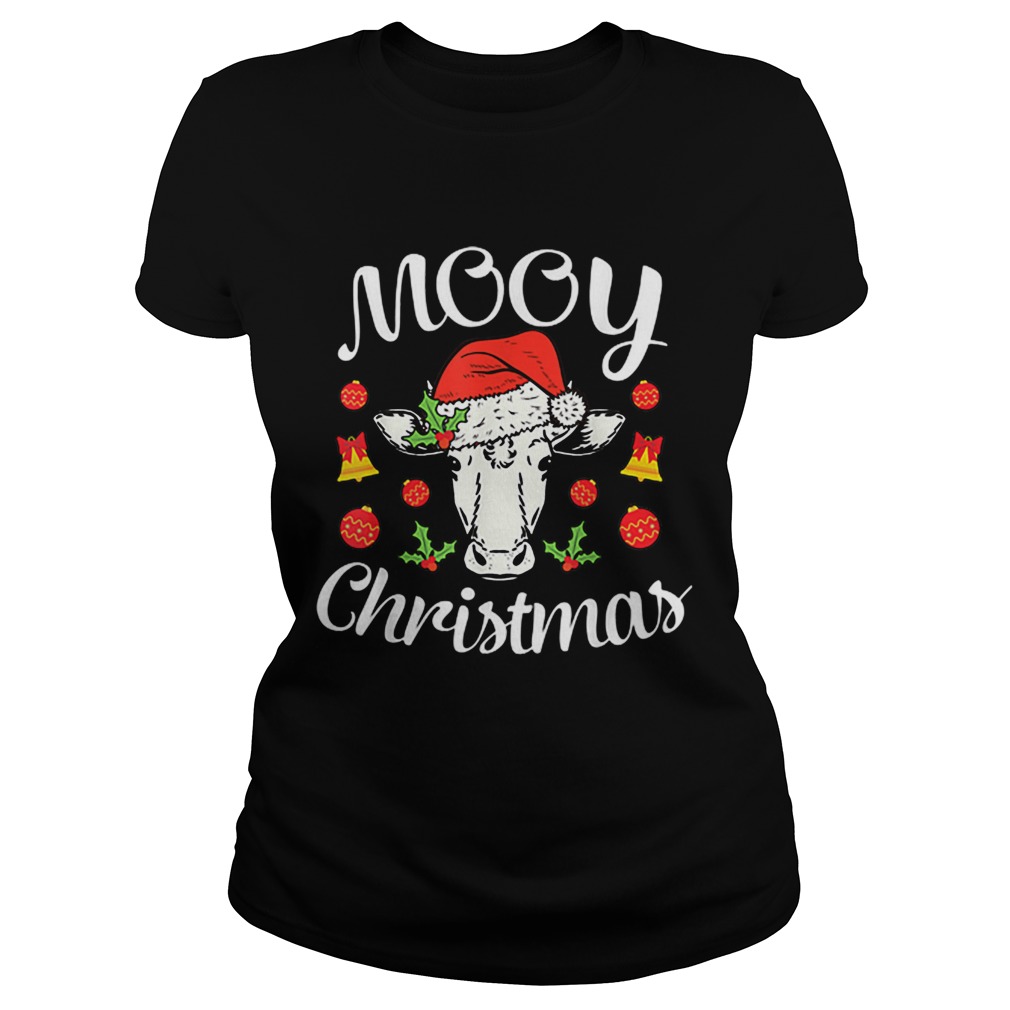 Nice Mooy Christmas Xmas Hat Cow Lover Classic Ladies