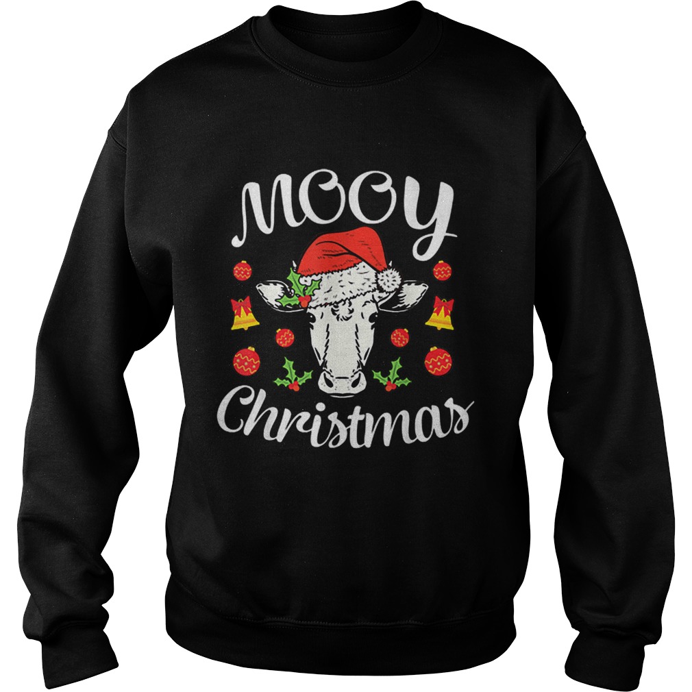 Nice Mooy Christmas Xmas Hat Cow Lover Sweatshirt