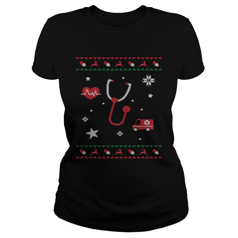 Nurse Ugly Christmas Classic Ladies