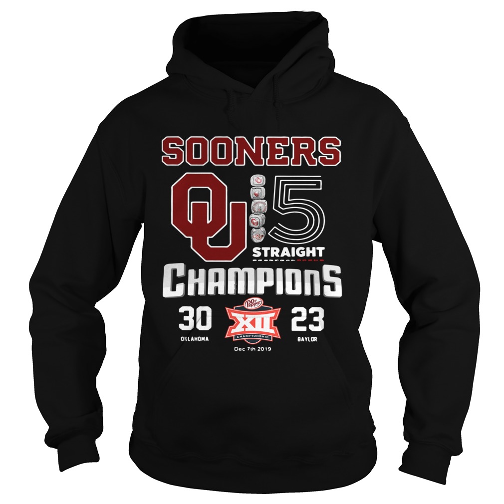 Oklahoma Sooners 5 Straight Champions Hoodie