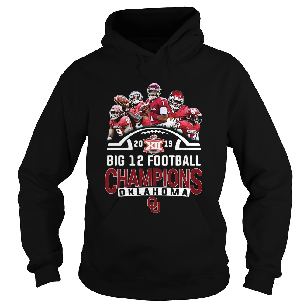 Oklahoma Sooners signatures Big 12 Football Champions 2019 Hoodie