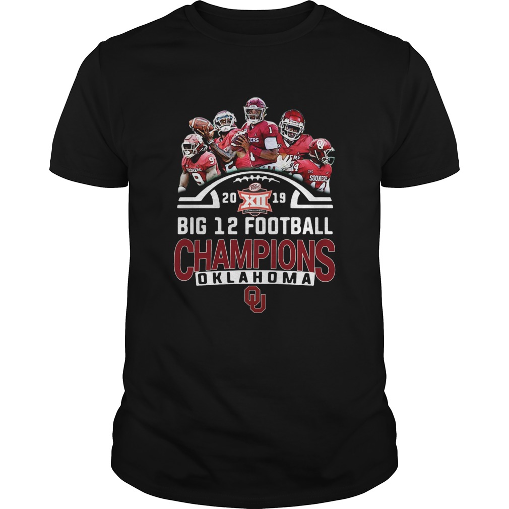 Oklahoma Sooners signatures Big 12 Football Champions 2019 shirt