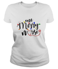 One Merry Nurse Christmas Lights  Classic Ladies