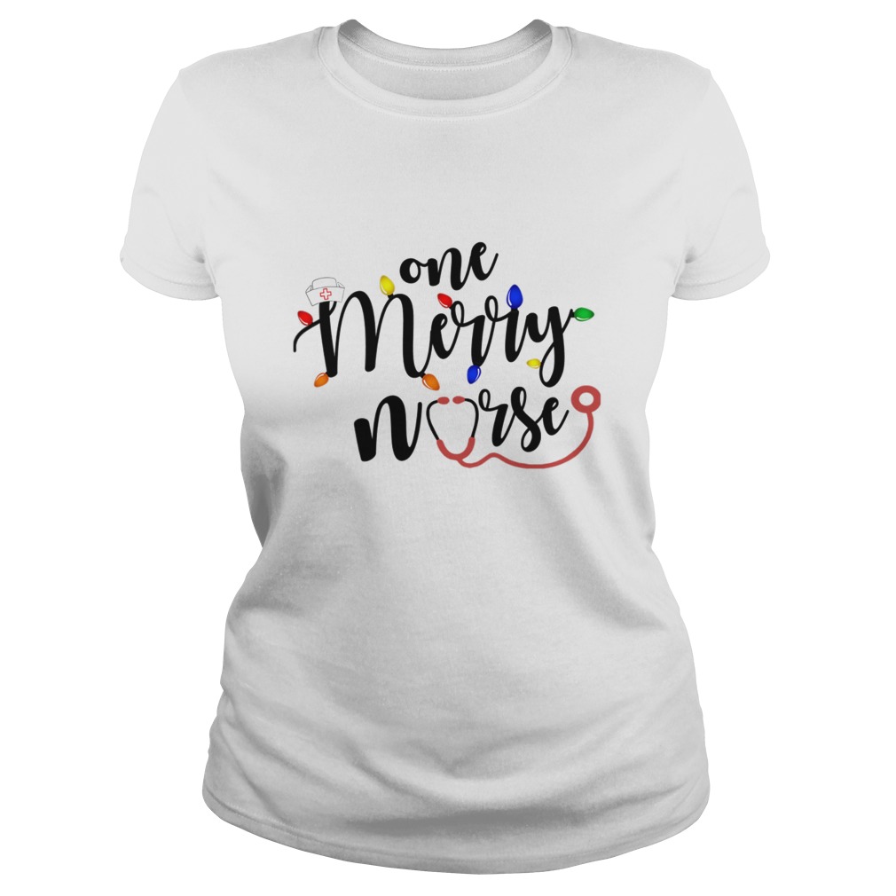 One Merry Nurse Christmas Lights Classic Ladies