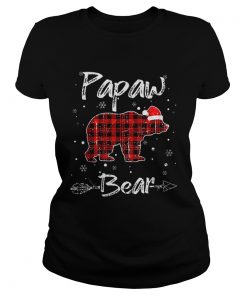 Papaw Bear Red Plaid Christmas Pajama  Classic Ladies