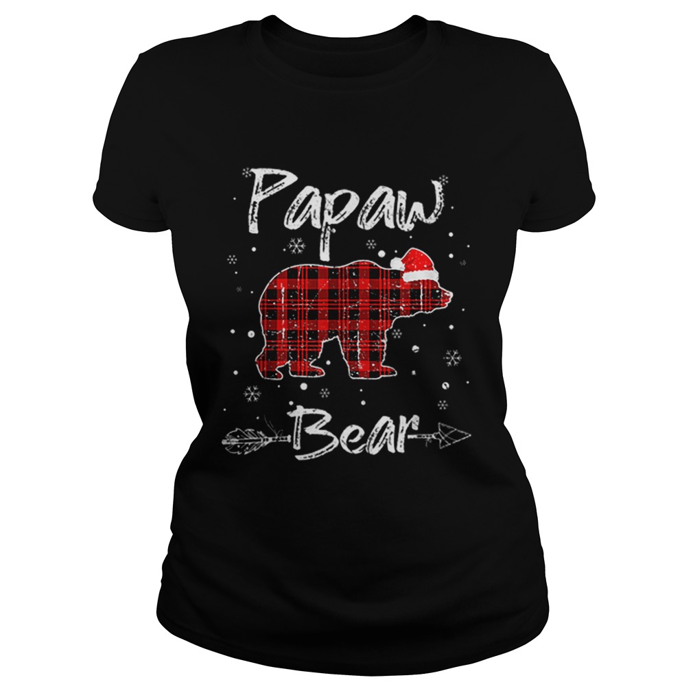 Papaw Bear Red Plaid Christmas Pajama Classic Ladies