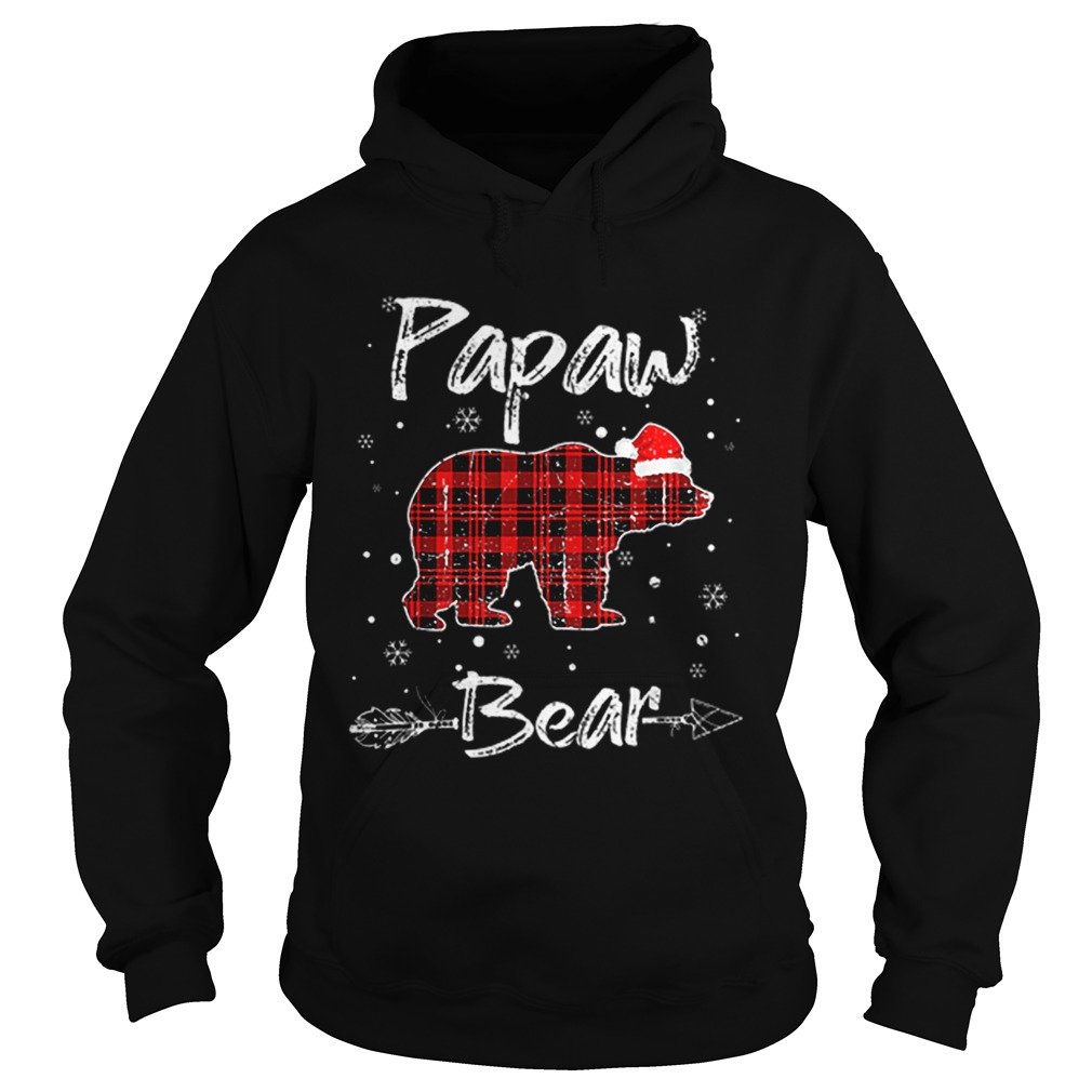 Papaw Bear Red Plaid Christmas Pajama Hoodie