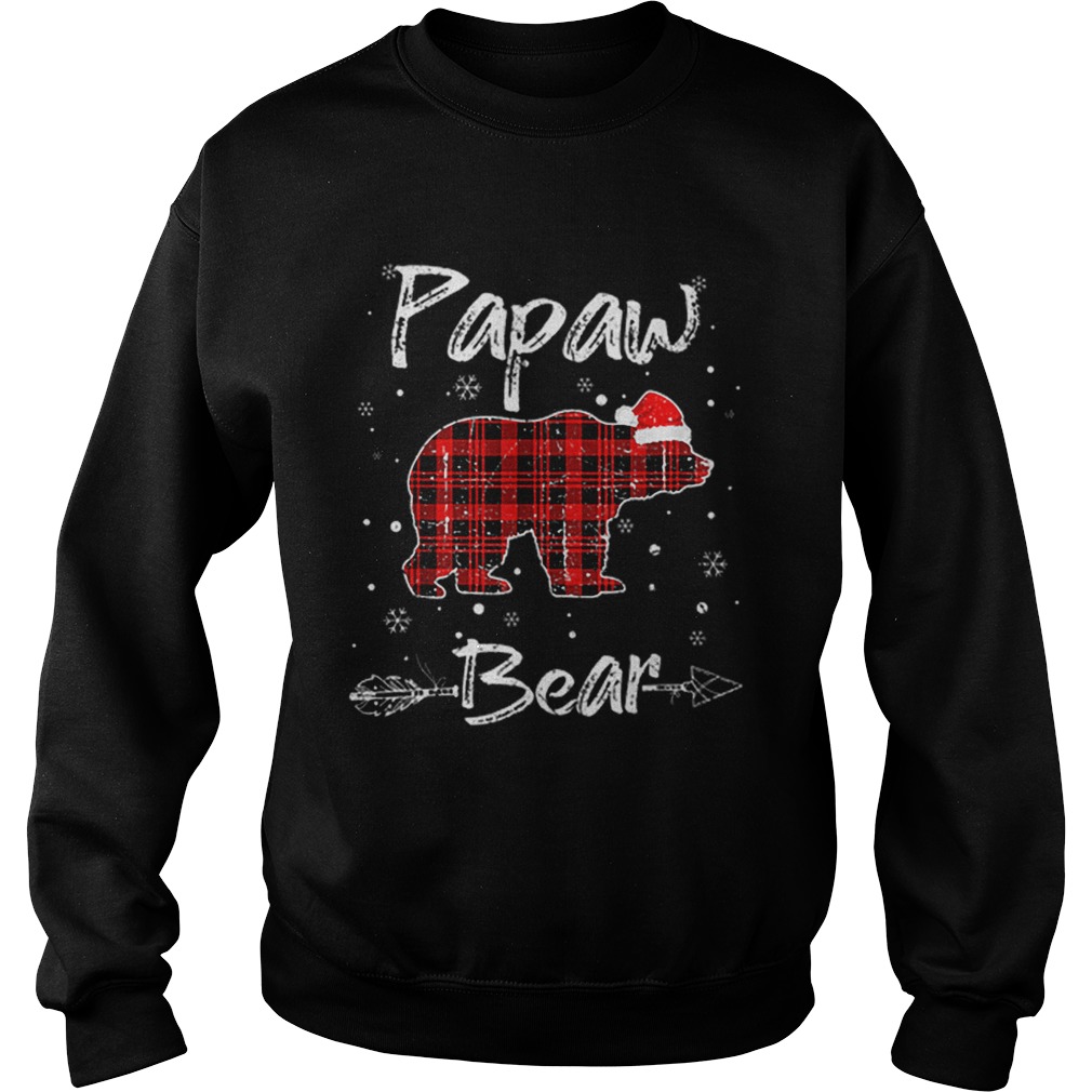 Papaw Bear Red Plaid Christmas Pajama Sweatshirt