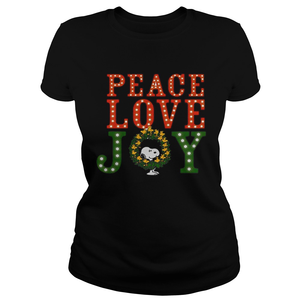 Peanuts Snoopy peace love joy Christmas Classic Ladies