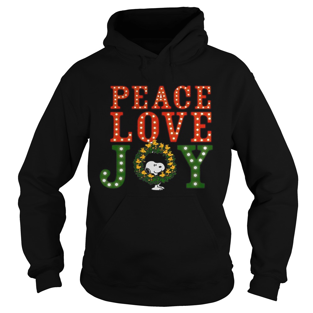 Peanuts Snoopy peace love joy Christmas Hoodie