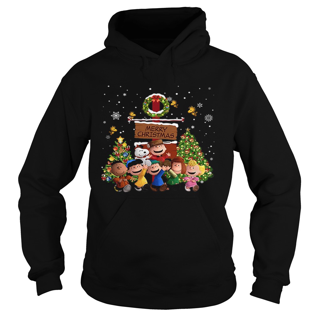 Peanuts characters Merry Christmas Hoodie