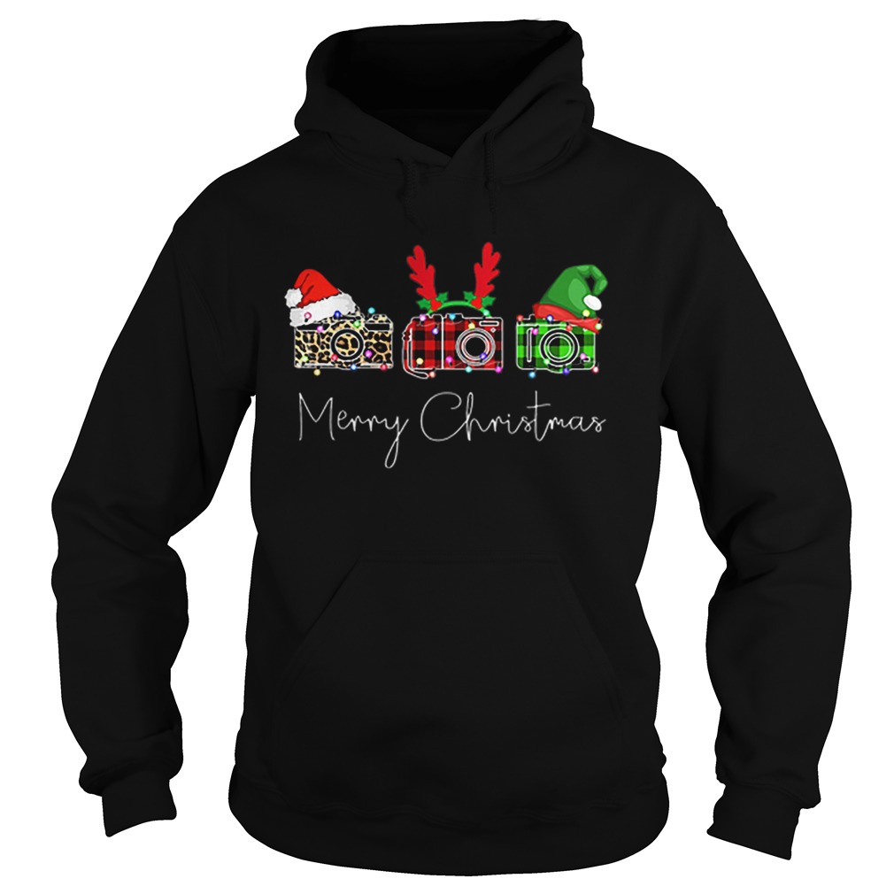 Photograph Merry Christmas Santa reindeer Elf Hoodie