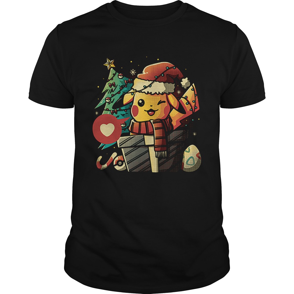 Pikachu electric gift Christmas tree shirt