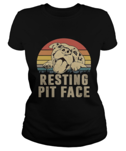 Pitbull Resting Pit Face Vintage  Classic Ladies