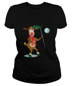 Reindeer Hockey Sports Christmas  Classic Ladies