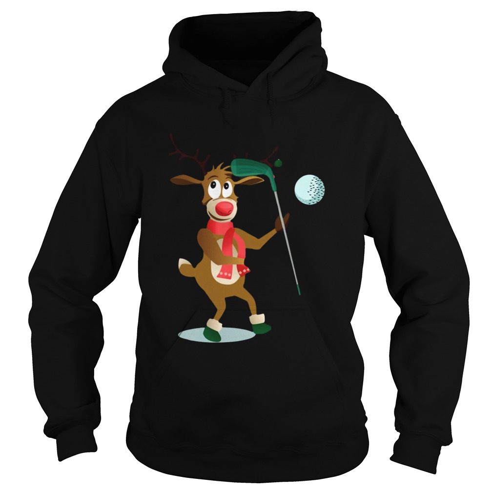 Reindeer Hockey Sports Christmas Hoodie