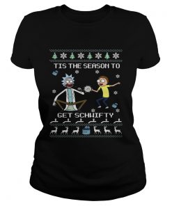 RickMorty Tis The Season To Get Schwifty Christmas  Classic Ladies