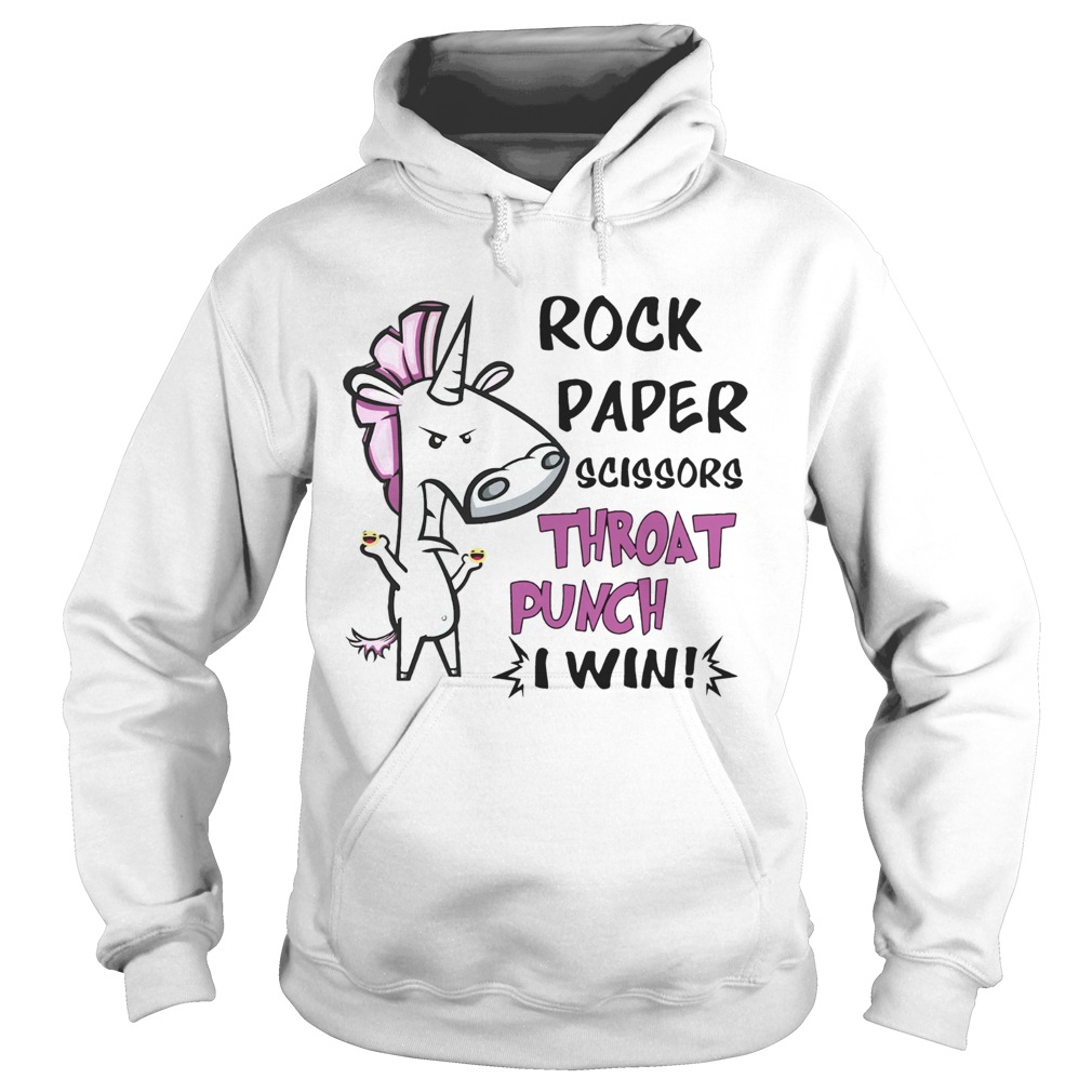 Rock Peper Scissors Throat Punch I Win Hoodie