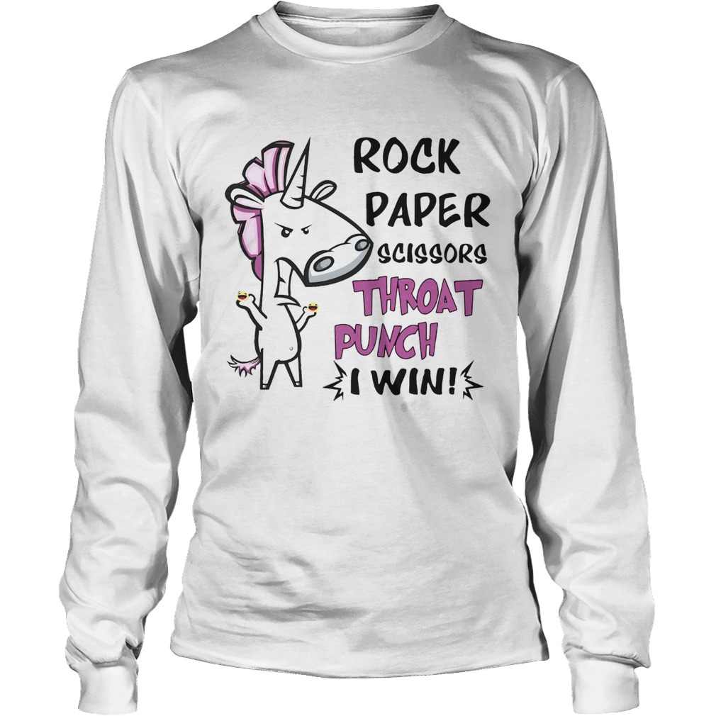 Rock Peper Scissors Throat Punch I Win LongSleeve