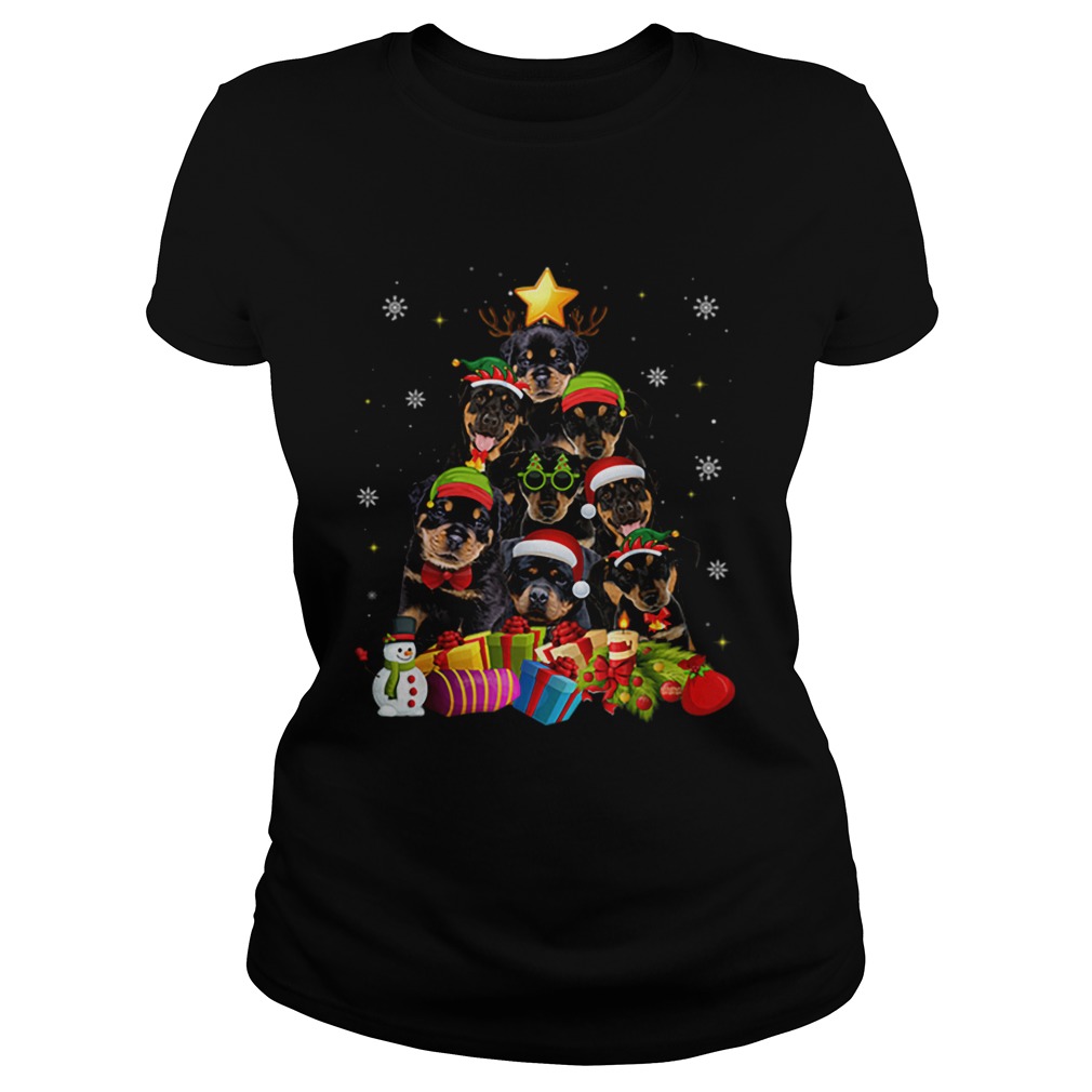 Rottweiler Christmas Tree Classic Ladies