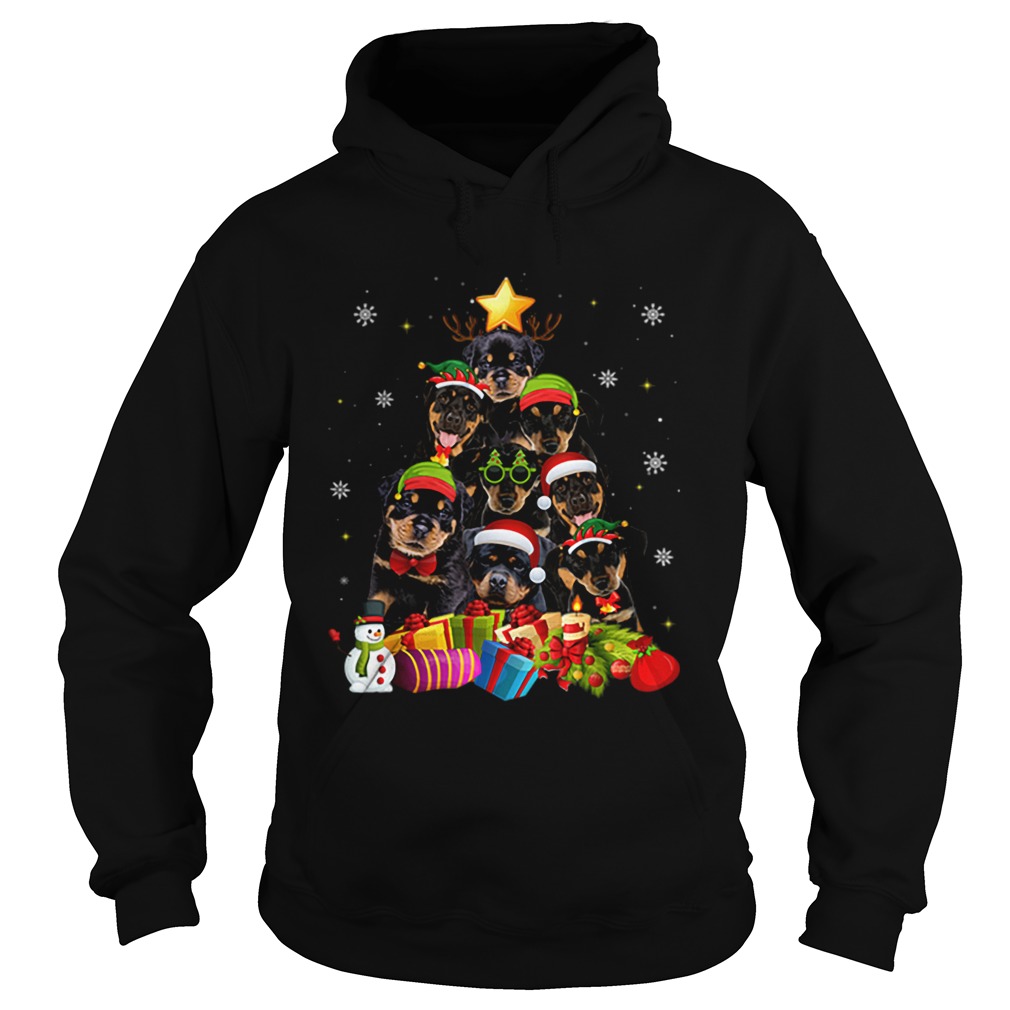 Rottweiler Christmas Tree Hoodie