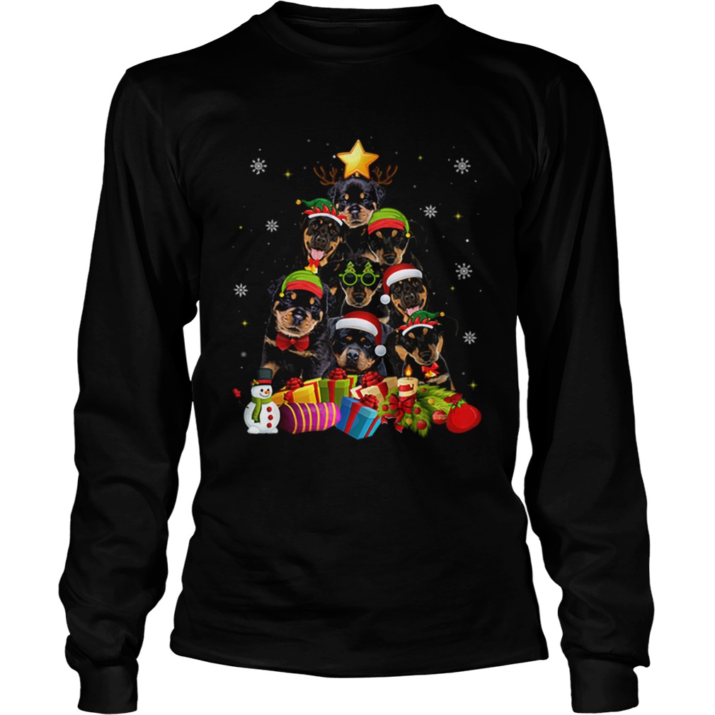 Rottweiler Christmas Tree LongSleeve