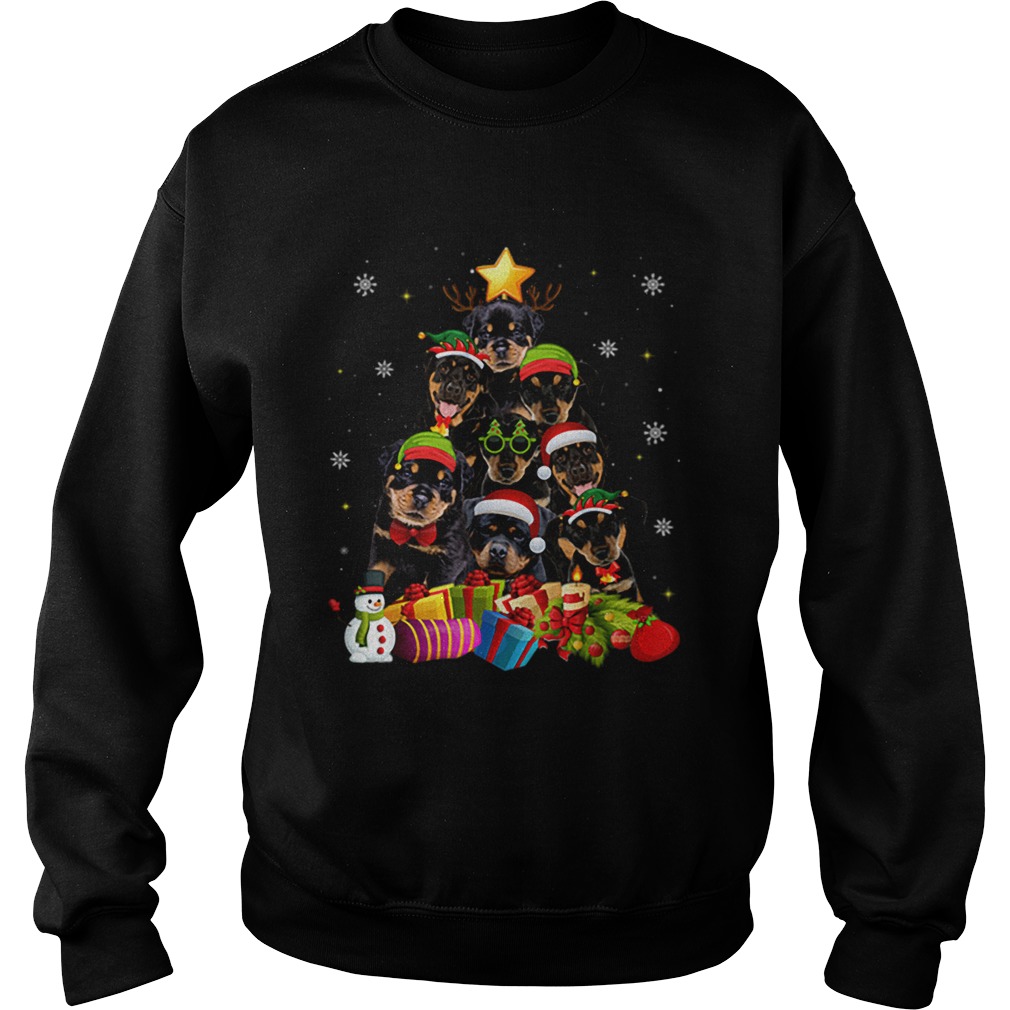 Rottweiler Christmas Tree Sweatshirt