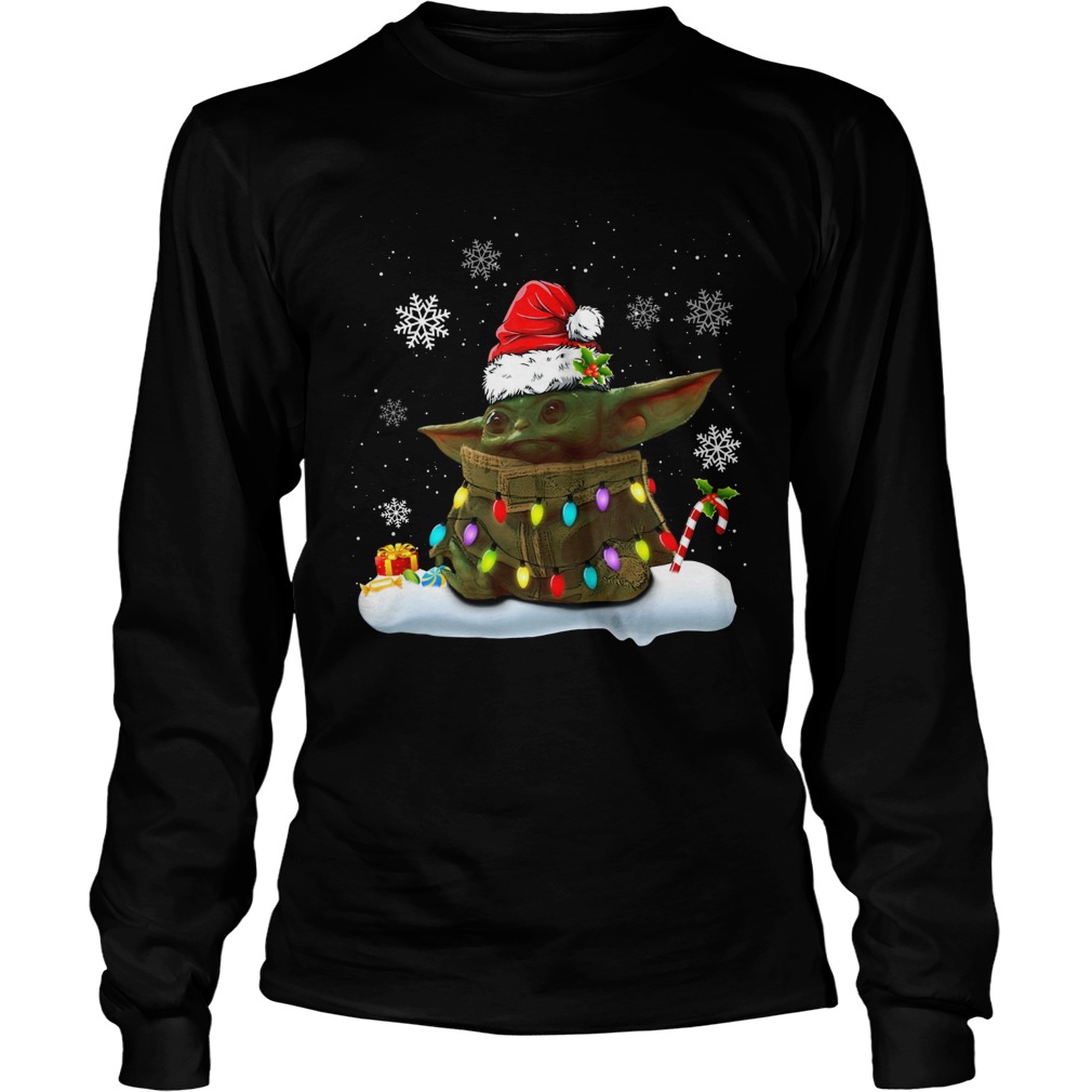 Santa Baby Yoda Christmas Light LongSleeve