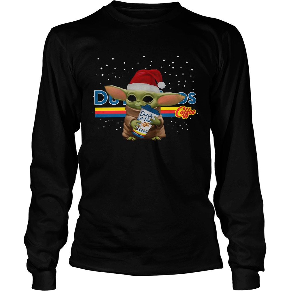 Santa Baby Yoda Dutch Bros Coffee LongSleeve