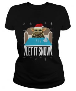 Santa Baby Yoda Let It Snow Christmas  Classic Ladies