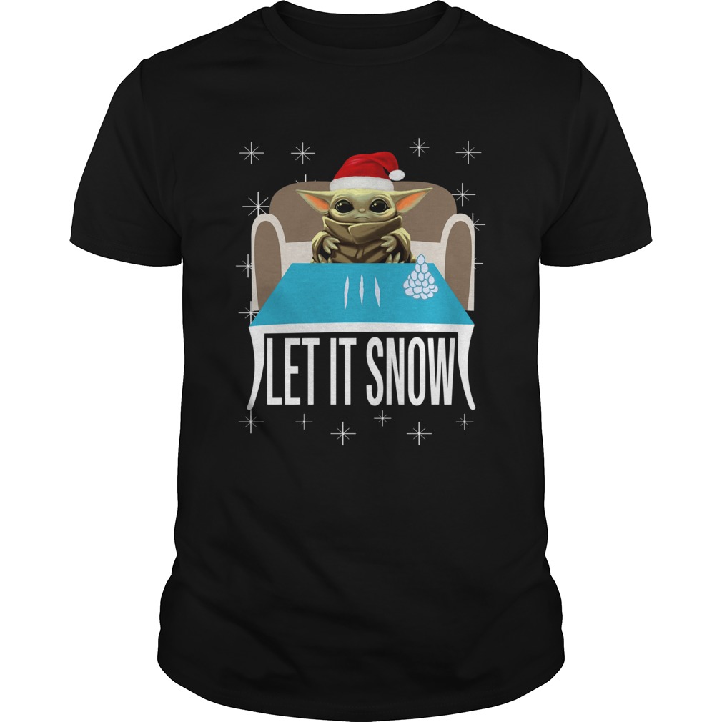 Santa Baby Yoda Let It Snow Christmas shirt