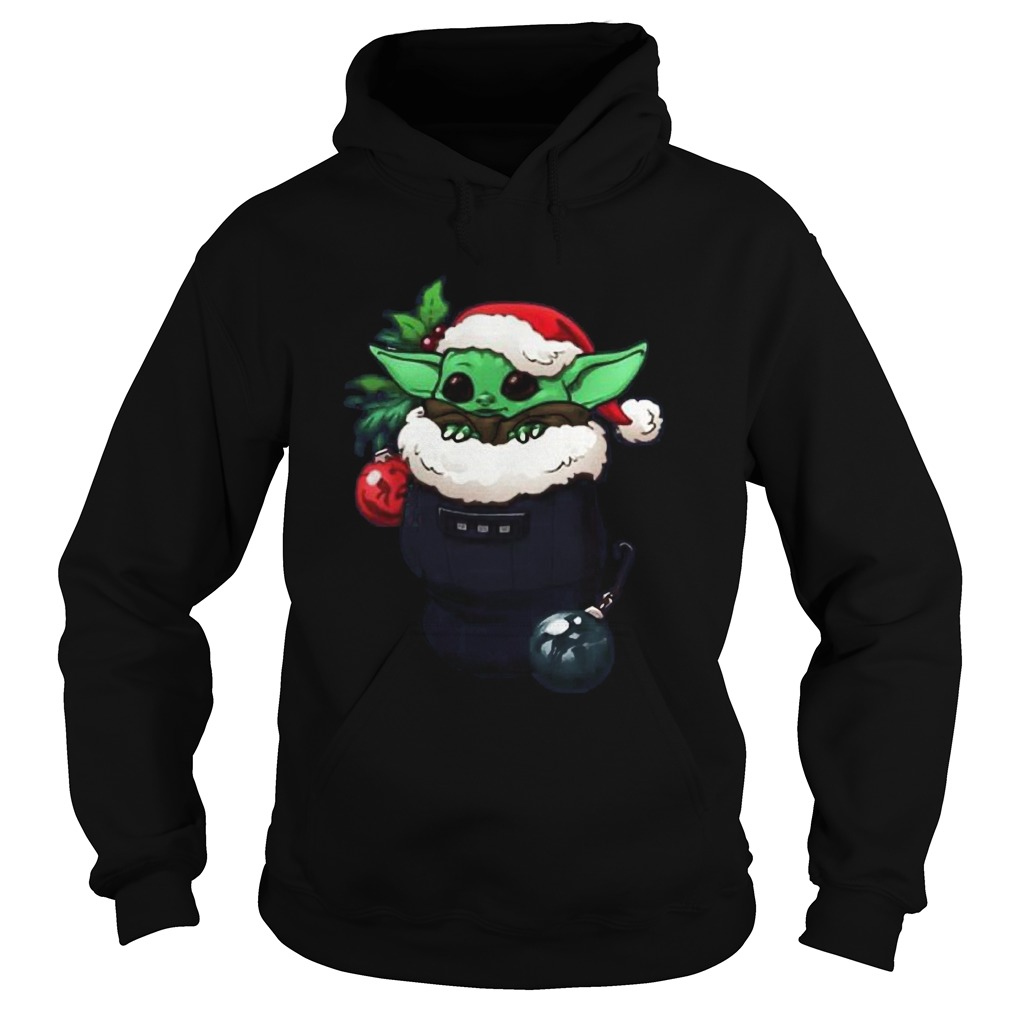 Santa Baby Yoda Santa Stocking Ugly Christmas Hoodie